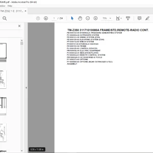 Tadano TM-Z350 31171010080A FRAME/STD,REMOTE-RADIO CONT Parts Manual PDF
