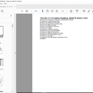 Tadano TM-Z350 31171010090A FRAME/SL,REMOTE-RADIO CONT Parts Manual PDF