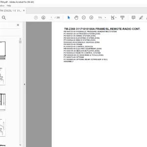 Tadano TM-Z350 31171010100A FRAME/SL,REMOTE-RADIO CONT Parts Manual  PDF