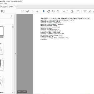 Tadano TM-Z350 31171010110A FRAME/STD,REMOTE-RADIO CONT Parts Manual PDF