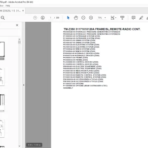 Tadano TM-Z350 31171010120A FRAME/SL,REMOTE-RADIO CONT Parts Manual PDF