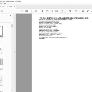 Tadano TM-Z350 31171010150A FRAMESTD,REMOTE-RADIO CONT Parts Manual PDF