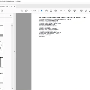 Tadano TM-Z360 31171010210A FRAME/STD,REMOTE-RADIO CONT Parts Manual  PDF