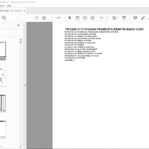 Tadano TM-Z360 31171010240A FRAME/STD,REMOTE-RADIO CONT Parts Manual PDF