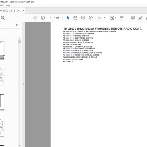 Tadano TM-Z500 31042010030A FRAME/STD,REMOTE-RADIO CONT Parts Manual PDF