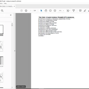 Tadano Crane TM-Z500 31042010050A FRAME/STD, Parts Manual PDF