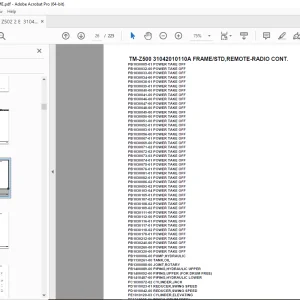Tadano TM-Z500 31042010110A FRAME/STD,REMOTE-RADIO CONT Parts Manual  PDF