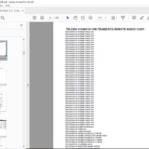 Tadano TM-Z500 31042010110B FRAME/STD,REMOTE-RADIO CONT Parts Manual PDF