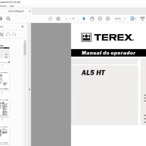 Terex AL5 HT Manual do operador 235735PB - PDF DOWNLOAD