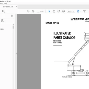 Terex Aerials MP 50 Parts Manual - PDF DOWNLOAD
