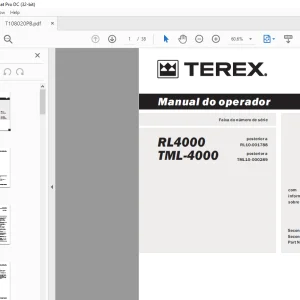 Terex RL4000 TML-4000 Manual do operador  - PDF DOWNLOAD