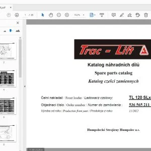Trac-Lift TL 120 SLx Parts Manual - PDF DOWNLOAD