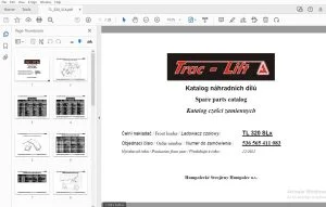 Trac-Lift TL 320 SLx Parts Manual - PDF