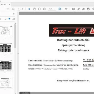 Trac-Lift TL 320 SLx Parts Manual - PDF