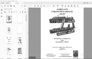 UNIA AGREGATY UPRAWOWO-SIEWNE „MAX” INSTRUKCJA OBSŁUGI oraz KATALOG CZĘŚCI - PDF DOWNLOAD