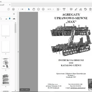 UNIA AGREGATY UPRAWOWO-SIEWNE „MAX” INSTRUKCJA OBSŁUGI oraz KATALOG CZĘŚCI - PDF DOWNLOAD