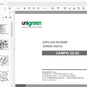 UNIGREEN CAMPO 22-32 PARTS MANUAL - PDF DOWNLOAD