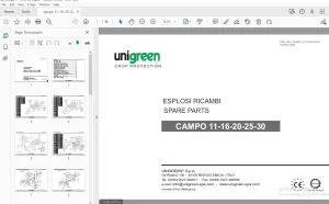 Unigreen Campo 11-16-20-25-30 Parts Manual - PDF DOWNLOAD