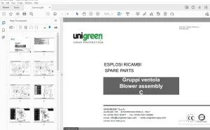Unigreen Gruppi Ventola Blower Assembly C Parts Manual - PDF DOWNLOAD