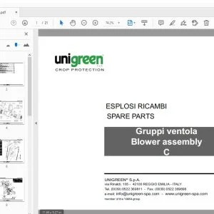 Unigreen Gruppi Ventola Blower Assembly C Parts Manual - PDF DOWNLOAD