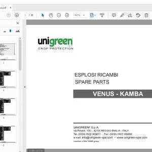 Unigreen Venus-Kamba Parts Manual - PDF DOWNLOAD