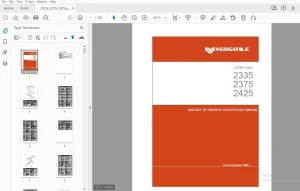 VERSATILE СЕРИЯ 2000 2335 2375 2425 КАТАЛОГ ДЕТАЛЕЙ И СБОРОЧНЫХ ЕДИНИЦ  - PDF