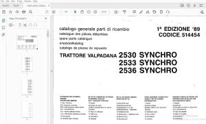 Valpadana 2530 SYNCHRO 2533 SYNCHRO 2536 SYNCHRO Parts Manual - PDF DOWNLOAD