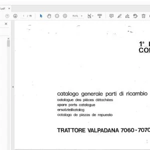 Valpadana 7060 7070 Parts Manual - PDF DOWNLOAD