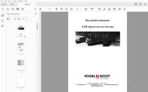 Vogel & Noot AXR típusú tárcsás borona Használati útmutató - PDF DOWNLOAD