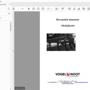 Vogel & Noot Altalajlazító Használati útmutató - PDF DOWNLOAD