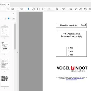 Vogel Noot D300 D400 D450 VN-Pneumadrill Pneumatikus vetőgép Kezelési utasítás - PDF DOWNLOAD