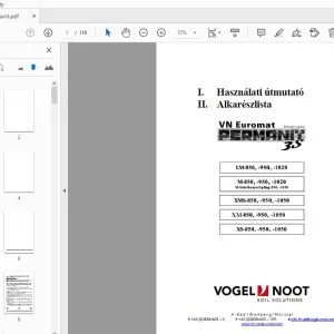 Vogel & Noot Permanit LM,M,XMS,XM,XS Használati útmutató & Alkarészlista - PDF DOWNLOAD