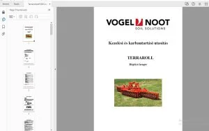 Vogel & Noot TERRAROLL Kezelési és karbantartési utasités - PDF DOWNLOAD