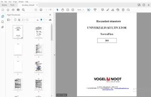 Vogel & Noot TerraFlex 300 UNIVERZÁLIS KULTIVÁTOR Használati útmutató - PDF
