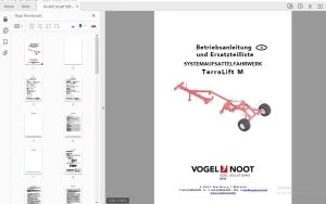 Vogel & Noot TerraLift M SYSTEMAUFSATTELFAHRWERK Betriebsanleitung und Ersatzteilliste - PDF