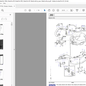 Volvo Penta PT93, Shield, Shield for 290, Shield for 740A, Shield for DP Marine Drives Transmissions Parts Manual