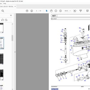 Volvo Penta SX-S, SX-ST, TSK SX-S, TSK SX-SLT Marine Drives Transmissions Parts Manual - PDF