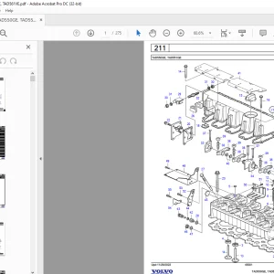 Volvo Penta TAD550GE, TAD551GE, TAD560VE, TAD561VE Industrial Engine Parts Manual