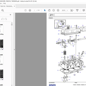 Volvo Penta TD610V, TD630VE, TD640VE, TWD610PB, TWD610V, TWD630VE Industrial Engine Parts Manual