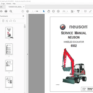 Wacker Neuson 6502 Wheeled Excavator Service Manual PDF