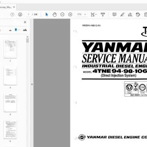 YANMAR 4TNE 94.98.106(T) DIESEL ENGINE SERVICE MANUAL - PDF DOWNLOAD