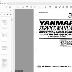 Yanmar 4TNE94.98.106(T) Diesel Engine Service Manual_H8013-R1 - PDF DOWNLOAD