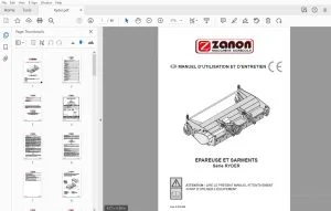 Zanon Série RYDER EPAREUSE ET SARMENTS MANUEL D’UTILISATION ET D’ENTRETIEN - PDF