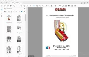 Zanon TMO-TMC-TMH-TMA MULTI-USAGE ÉPAREUSE DE BAS-CÔTÉS Livret d’utilisation, Entretien & Pièces détachées - PDF