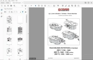Zanon ZRF-T 1150-1400, ZRF-TL 1000-1150 médias ZRF-TL 1200-1400 lourd Entretien - PDF