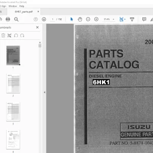 2005 Isuzu 6HK1 Diesel Engine Parts Manual - PDF DOWNLOAD 