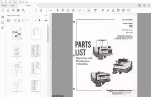ADVANCE 5600G 560G 560B Operating & Maintenance, Parts Manual - PDF DOWNLOAD
