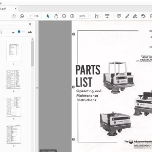ADVANCE 5600G 560G 560B Operating & Maintenance, Parts Manual - PDF DOWNLOAD
