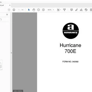 ADVANCE 700E HURRICANE PARTS MANUAL - PDF DOWNLOAD