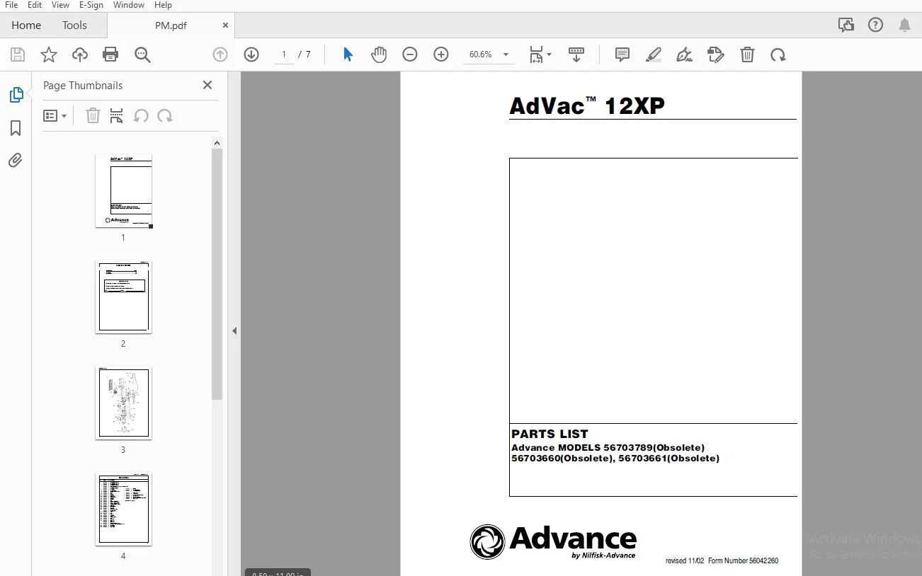 ADVANCE AdVac 12XP Parts Manual - PDF DOWNLOAD - Image 2